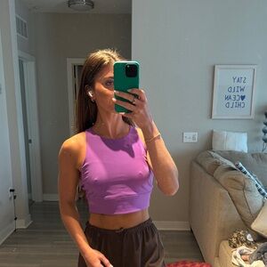 lululemon athletica Purple Cropped Athletic Tank